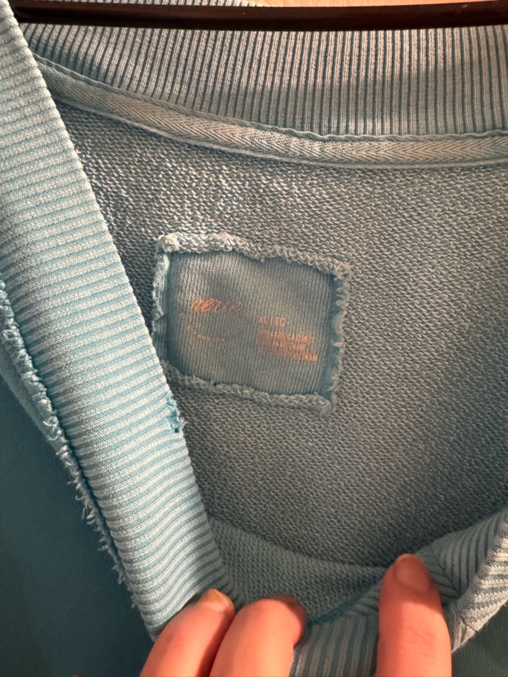 aerie Oversized V-Neck Sweater in Light Blue - Picture 2 of 3